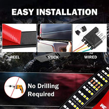 Load image into Gallery viewer, LED Truck Tailgate Light Bar, Wayup 60 Inch Quad Row LED Truck Bed Light Strip with White Reverse, Red Brake/Running, Red Turn Signal/Double Flash Strobe Light for Trucks Pickup RV Van Dodge Ram