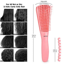 Load image into Gallery viewer, BESTOOL Detangling Brush for Black Natural Hair, Detangler Brush for Natural Black Hair Curly Hair Afro 3/4abc Texture, Faster n Easier Detangle Wet or Dry Hair with No Pain (Pink)