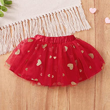 Load image into Gallery viewer, My First Valentine's Day Newborn Baby Girl Outfit Long Sleeve Romper + Valentine's Tutu Skirt + Headband 3PCS Clothing Set (White, 6-12 Months)