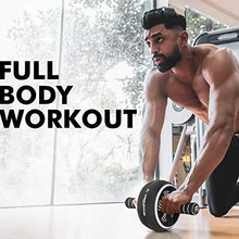 Load image into Gallery viewer, Fitness Invention Ab Roller Wheel - 3-IN-1 Ab Wheel Roller with Knee Mat and Jump Rope - Ab Roller Wheel for Abdominal Exercise - Ab Workout - Home Workout Equipment - Abs Wheel Roller - Abs Roller