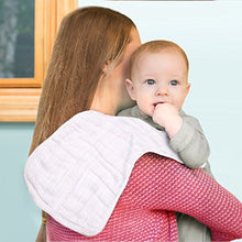 Load image into Gallery viewer, PPOGOO Burp Cloths Extra Absorbent and Soft Large 20"x10" 4 Pack 6 Layers 100% Muslin Cotton White