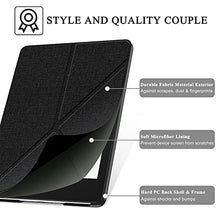Load image into Gallery viewer, Soke Case for Kindle Paperwhite (11th Generation-2021 Release Only), Premium Fabric Cover with Auto Wake/Sleep & Multi-Viewing Angles for 6.8" Kindle Paperwhite & Signature Edition E-Reader, Black