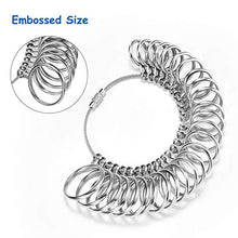 Load image into Gallery viewer, Ring Sizer Measuring Tool, NuLink Aluminum Ring Mandrel Dual Measurement Size Metal Rings Sizers Tools Kit Adjuster for Women Men Rings