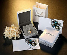 Load image into Gallery viewer, Leafael Infinity Love Crystal Heart Bundle Jewelry Set Amber Brown November Birthstone, Silver-tone