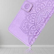 Load image into Gallery viewer, CMIDUS Flip PU Leather Wallet Case Cover with Kickstand Cash Credit Card Slots Holder Wrist Strap for T-Mobile Revvl 5G(Not Fit for Revvl 4 or 4 Plus) (Light Purple)