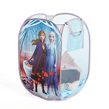 Load image into Gallery viewer, Idea Nuova Frozen 2 Pop Up Hamper Featuring Anna & Elsa, with Durable Carry Handles, 21" H x 13.5" W X 13.5" L