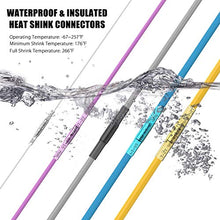 Load image into Gallery viewer, Heat Shrink Butt Connectors, 100Pcs 16-14 AWG Blue Insulated Waterproof Electrical Wire Connectors Automotive Marine Grade Wire Crimp Terminals Butt Splices, Ideal for Boat, Truck, Stereo - Blue