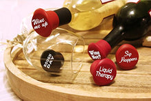 Load image into Gallery viewer, 5 Wine Stoppers + Gift Box - Perfect Wine Gift Accessory, Set of 5 Funny Silicone Wine Reusable Caps Stoppers for Wine and Beer Bottles – Vinaka Wine Stoppers
