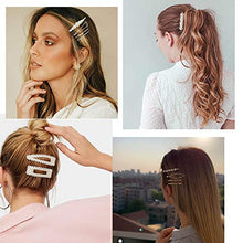Load image into Gallery viewer, Fashion Hair Clips Set, 20 PCS Pearls Hair Clips Acrylic Resin Hair Barrettes, Hollow Geometric Hair Clip Hairpins for Women Girls and Ladies Headwear Styling Tools