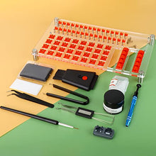 Load image into Gallery viewer, RUNJRX 32 Switches Acrylic Lube Station Tester Opener for Gateron Cherry Invyr TTC DIY Custom Mechanical Keyboard Keycap Switch Puller