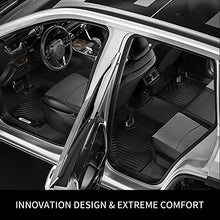 Load image into Gallery viewer, OEDRO Floor Mats Compatible with 2015-2020 Honda Fit, Custom Fit Front & 2nd Row Liner Set, Black TPE All-Weather Guard