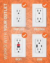 Load image into Gallery viewer, ECHOGEAR On-Wall Surge Protector with 6 Pivoting AC Outlets & 1080 Joules of Surge Protection - Low Profile Design Installs Over Existing Outlets to Protect Your Gear (White)
