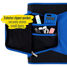Load image into Gallery viewer, Five Star Zipper Binder, 1-1/2 Inch 3 Ring Binder, 3-Pocket Expanding File, Durable, Blue (72202)