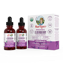 Load image into Gallery viewer, Organic Sambucus Black Elderberry Syrup Liquid Drops by MaryRuth's, Immune Support, Vegan, Non-GMO & Gluten Free, 1 Month Supply, Blue/Rasp- 1 Fl Oz (Pack of 2)
