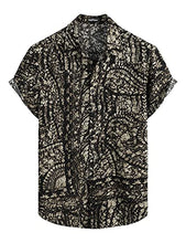 Load image into Gallery viewer, VATPAVE Mens Summer Tropical Shirts Short Sleeve Button Down Aloha Hawaiian Shirts 3X-Large Black