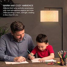 Load image into Gallery viewer, LED Modern Floor Lamp, Anbomo Standing Accent Light,Tall Pole Lamp with Hanging Drum Shade for Living Room, Bedrooms, Office