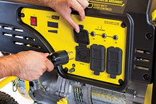 Load image into Gallery viewer, Champion Power Equipment 48034 25 ft. 30A 125V Generator Power 3750 Watts (L5-30P to Three 5-15R) Extension Cord, yellow