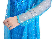 Load image into Gallery viewer, Lito Angels Girls Princess Dress Up Costumes Halloween Christmas Party Dress Gown Sequined with Accessories Size 8-10 Blue