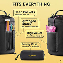 Load image into Gallery viewer, Knitting Bag Yarn Storage - Best Durable Canvas Yarn Bag - Yarn Organizer Crochet Bag with Knitting Accessories Case