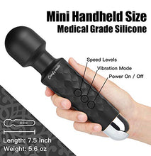 Load image into Gallery viewer, Powerful Viberate Massager with 20 Vibration Modes, Whisper Quiet, Waterproof, Handheld, Cordless for Neck Shoulder Back Body Massage, Sports Recovery & Muscle Aches (Black Smoke)