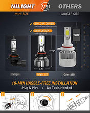 Load image into Gallery viewer, Nilight 9005 H11 LED Headlight Bulbs Kit, 350% Brightness, HB3 High Beam/ H11 Low Beam LED Bulbs Combo, 6000K Cool White, Mini Size, 4-Pack