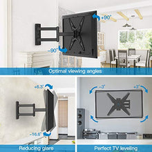 Load image into Gallery viewer, PERLESMITH TV Wall Mount for Most 26-55 Inch Flat Curved TVs with Swivels, Tilts & Extends 19.5 Inch - Wall Mount TV Bracket VESA 400x400 Fits LED, LCD, OLED, 4K TVs Up to 88 lbs