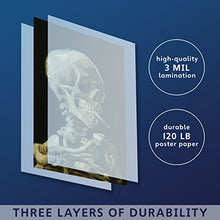 Load image into Gallery viewer, Palace Learning Vincent Van Gogh (Skull with Cigarette, 1885) Art Poster Print - 18 x 24 Laminated - Van Gogh Skeleton