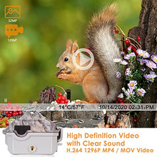 Load image into Gallery viewer, BlazeVideo WiFi Deer & Trail Game Camera 32MP 1296P No Glow Night Vision Time Lapse Waterproof Motion Activated Photo & Video Model for Wildlife Scouting Hunting & Home or Backyard Security