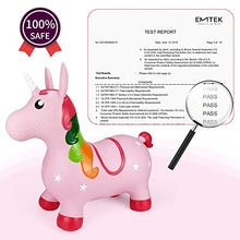 Load image into Gallery viewer, INPANY Pink Unicorn Hopper, Horse Hopper, Bouncy Inflatable Animal Ride-on Toy for Children, Boys and Girls, Toddlers (Pump Included)