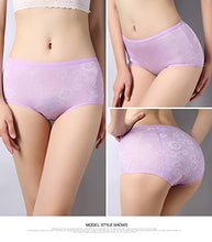 Load image into Gallery viewer, Women Menstrual Period Briefs Jacquard Easy Clean Panties Multi Pack US Size S/5, Red,Black,Lotus