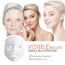 Load image into Gallery viewer, Led Face Mask Light Therapy - 7 Color Photon Blue & Red Light Maintenance Skin Rejuvenation Facial Skin Care Mask, Home Skin Care Mask for Face (white) (white)