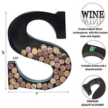 Load image into Gallery viewer, Made Easy Kit Metal Letter Wine Cork Keepsake Saver & Holder Monogram w/Free Wall Mount Kit A-Z (Letter L, Large)