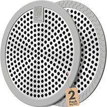 Load image into Gallery viewer, qAp quality art Practical Shower Drain Hair Catcher / Bathtub Drain Cover/Drain Protector/Stainless Steel+Silicone/for Bathroom & Kitchen (2pack/4.5inch/Grey+Grey)