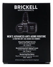 Load image into Gallery viewer, Brickell Men's Advanced Anti-Aging Routine, Night Face Cream, Vitamin C Facial Serum and Eye Cream, Natural and Organic, Scented