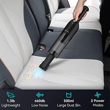 Load image into Gallery viewer, Handheld Vacuum Cordless, Rechargeable Car Vacuum Cleaner with 30 Mins Runtime, Mini Hand Vacuum with 10000 Pa Powerful Suction, Portable Hand Held Vacuum for Car Pet Hair Hardwood Floor Home, UMLo H6