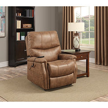 Load image into Gallery viewer, Pulaski Faux Leather Dual Motor Lift Chair in Badlands Saddle