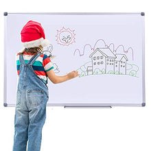 Load image into Gallery viewer, 48 x 36 Inch Large Magnetic Dry Erase Board with Pen Tray| Wall-Mounted Aluminum Portable Message Presentation White Board for Kids, Students & Teachers