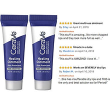 Load image into Gallery viewer, CeraVe Healing Ointment | 2 Pack (0.35 Ounce Each) | Cracked Skin Repair Skin Protectant with Petrolatum Ceramides | Lanolin & Fragrance Free
