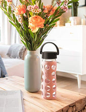 Load image into Gallery viewer, Lifefactory 16-Ounce BPA-Free Glass Water Bottle with Classic Cap and Protective Silicone Sleeve, Plum
