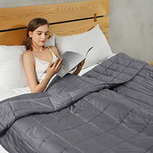 Load image into Gallery viewer, joybest King Size Weighted Blanket 30 lbs 80"x87" Soft Comfortable Breathable 100% Cotton Heavy Blanket Washable with Glass Beads for Adult Man Woman Couples and King Queen Size Beds Grey