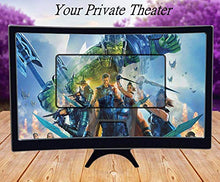 Load image into Gallery viewer, Curved 12" Phone Screen Magnifier & Phone Holder Stand,3D HD Anti-Blue Light Lens,Foldable Phone Screen Enlarger,Universal Cell Phone Screen Amplifier for Video,TV, Games, Compatible All Smartphones