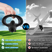 Load image into Gallery viewer, Allaugh 2 Pack Airplane Launcher Toy, 13.3'' Jet F-16 Fighting Falcon, Catapult Plane Game Boy Toys for Kids Outdoor Flying Toys Birthday Gifts for 4 5 6 7 8 9 10 12 Year Old Boys Girls, Black+white