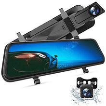 Load image into Gallery viewer, VanTop H610 10" 2.5K Mirror Dash Cam for Cars with Full Touch Screen, Waterproof Backup Camera Rear View Mirror Camera, Enhanced Night Vision with Sony Starvis Sensor, Parking Assistance