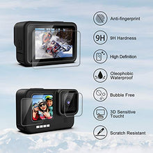 Load image into Gallery viewer, Accessories Kit for GoPro Hero 10/9 Black, Silicone Sleeve Protective Case with Rubber Cap + 6Pcs Tempered Glass Screen Protector with Lens Cover Cap for GoPro Hero 10/9