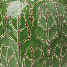 Load image into Gallery viewer, Creative Co-Op Green Embossed Stoneware Vases (Set of 3 Sizes)