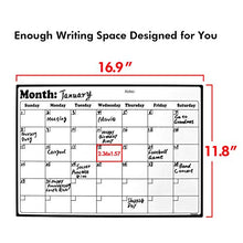 Load image into Gallery viewer, Volcanics Fridge Calendar Magnetic Dry Erase Calendar Whiteboard Calendar for Refrigerator Planners 16.9 Inches X 11.8 Inches