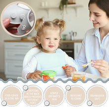 Load image into Gallery viewer, Jocate 5oz Borosilicate Glass Baby Food Storage Jars with Leakproof Lids | Glass Baby Food Jars | Baby Food Containers Glass | Baby Containers Freezer, Dishwasher, Oven & Microwave Safe