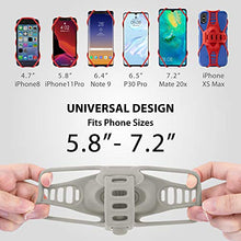 Load image into Gallery viewer, Bone Bike Tie Pro 3 Bicycle Phone Mount, Universal Bike Handlebar Holder (3rd Gen Pro) compatible with iPhone 12 11 Pro Max X 8 Plus, Galaxy S10 S9 S8 Edge Note Series, Fits Phones 5.8" to 7.2" - Grey