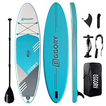 Load image into Gallery viewer, EGGORY Inflatable Stand Up Paddle Board,10'6"x 32"x 6" | SUP Surfboard with Premium SUP Accessories & Backpack, Adj Paddle, Pump, Leash, Valve Adjuster | Youth & Adult Surfing Boat, White