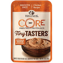 Load image into Gallery viewer, Wellness CORE Tiny Tasters Wet Cat Food, Complete & Balanced Natural Pet Food, Made with Real Meat, 1.75-Ounce Pouch, 12 Pack (Adult Cat, Chicken Pate)